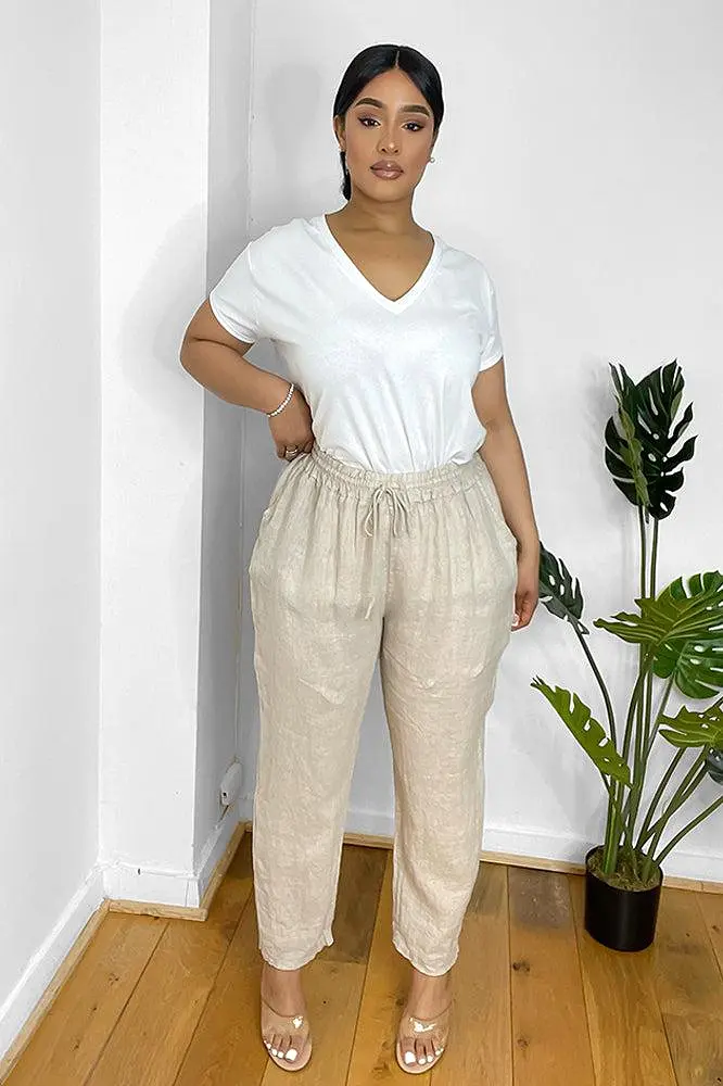 Relaxed Fit Drawstring Waist Trousers