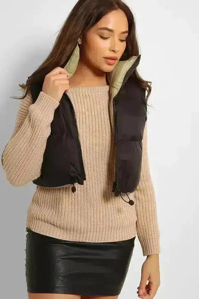 Reversible Cropped Puffer Gilet