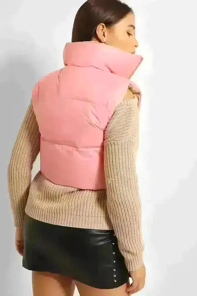 Reversible Cropped Puffer Gilet