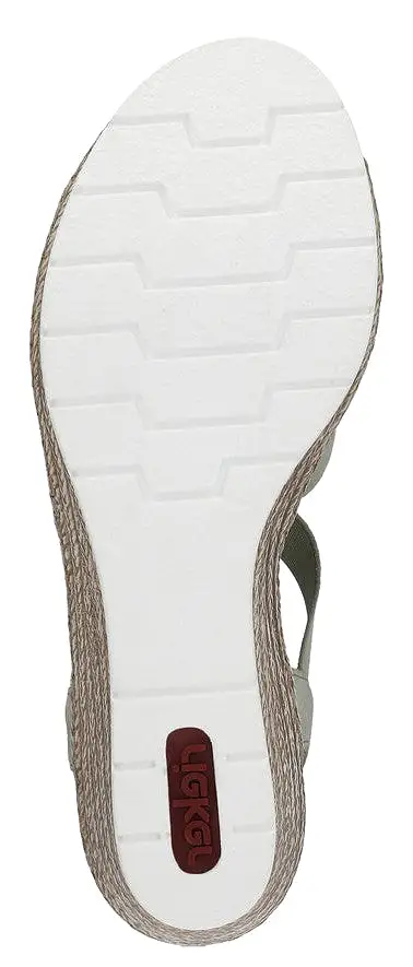 Rieker 619B2-52 Womens Wedge Heeled Sandal