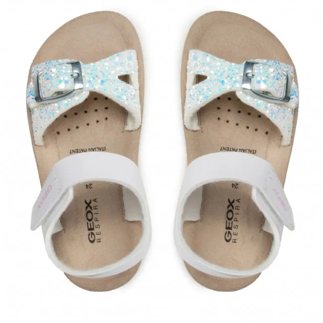 SANDALI GEOX BAMBINA COSTAREI  WHITE J15EAB 0HHEW C1000 tg 28-31