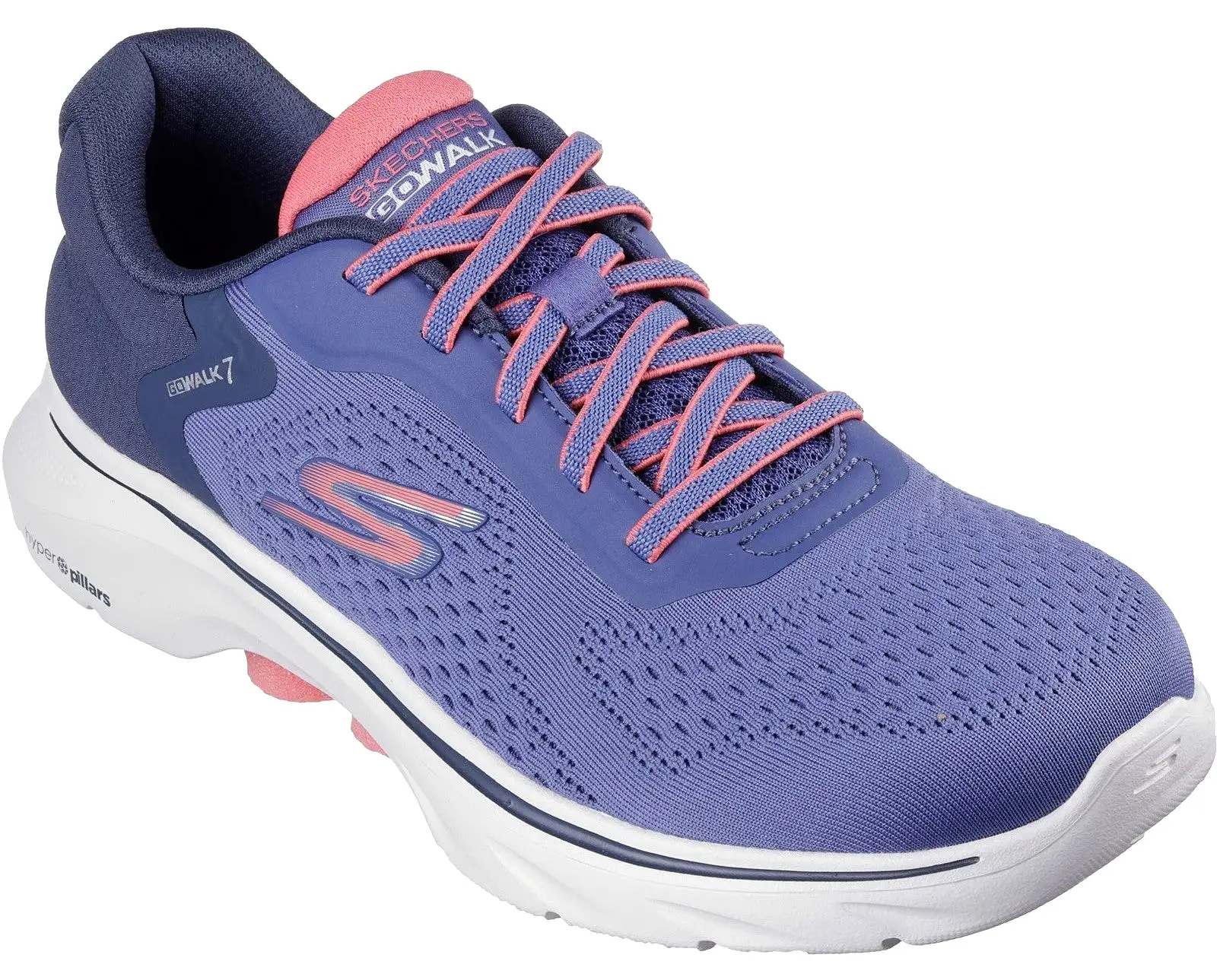 Skechers 125215 GO WALK 7 Cosmic Waves Womens Lace Up Trainer