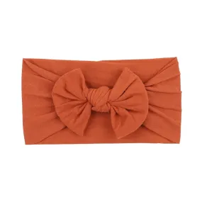 Soft Solid Colour Nylon Baby Headband in Rouge