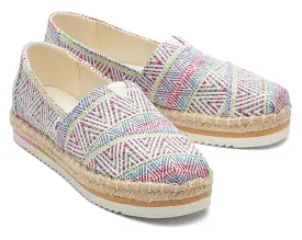 TOMS Alpargata Platform Rope Womens Slip On Casual Shoe