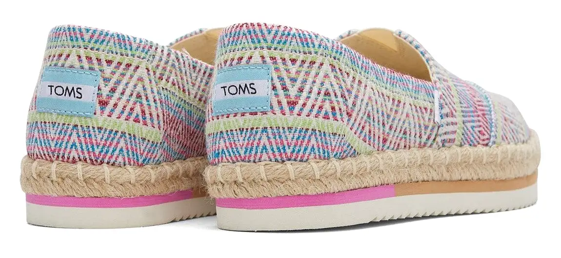 TOMS Alpargata Platform Rope Womens Slip On Casual Shoe