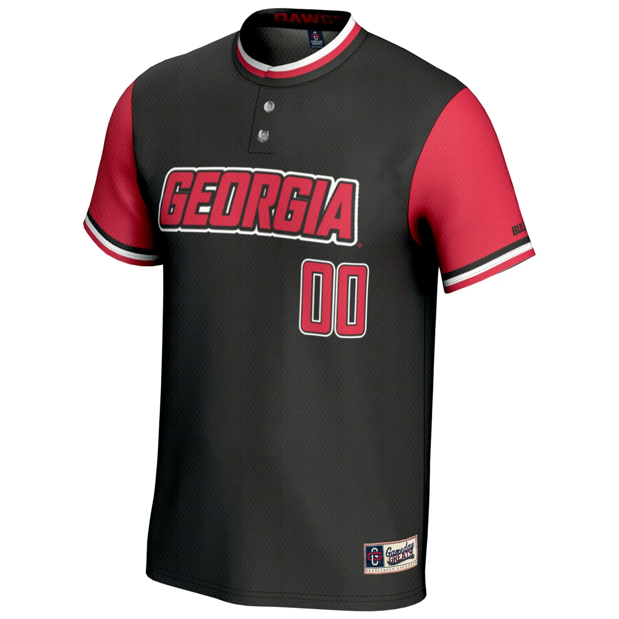 Unisex GameDay Greats  Black Georgia Bulldogs  NIL Pick-A-Player Lightweight Softball Jersey