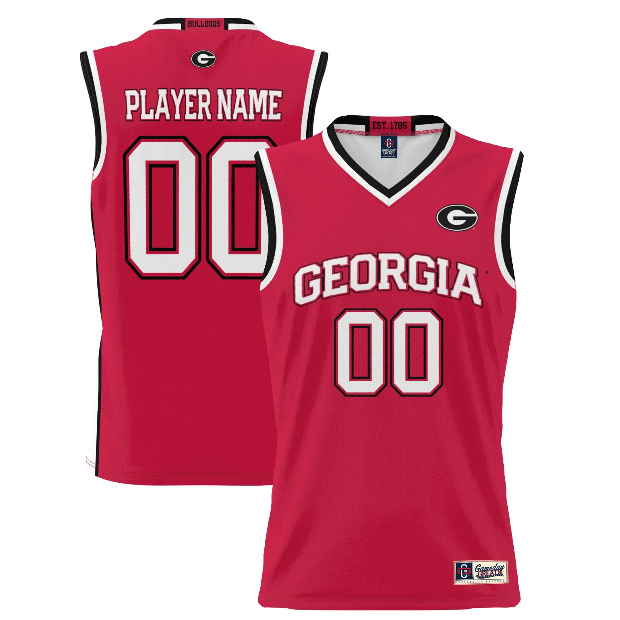 Unisex GameDay Greats  Red Georgia Bulldogs  Lightweight NIL Pick-A-Player Basketball Jersey