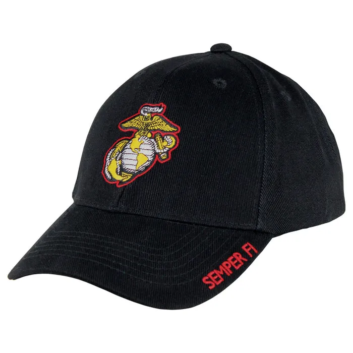 U.S. Marine Corps Eagle Globe & Anchor Twill Hat Black